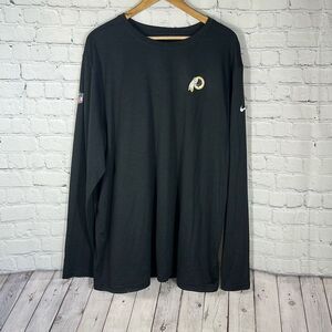 Washington Redskins On Field Black Long Sleeve Tshirt XXL Dri Fit Commanders
